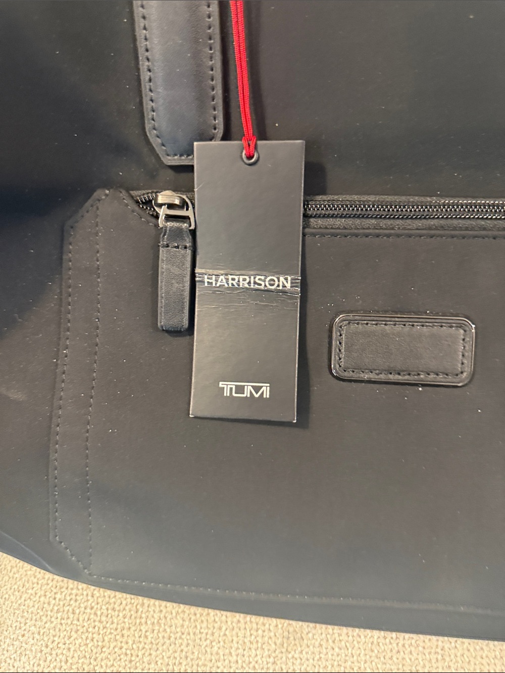 NWT Tumi Black Harrison Duffel with Leather Trim - Picture 4 of 7